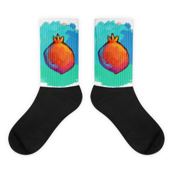 Painted Pomegranate Art Socks