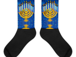 Futuristic Menorah Socks