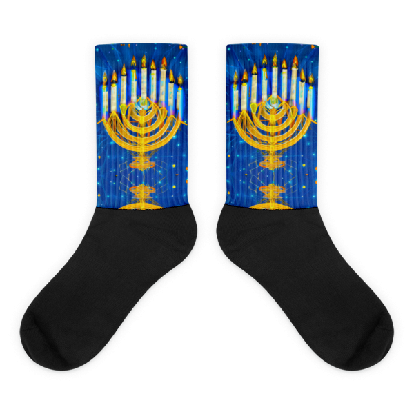 Futuristic Menorah Socks