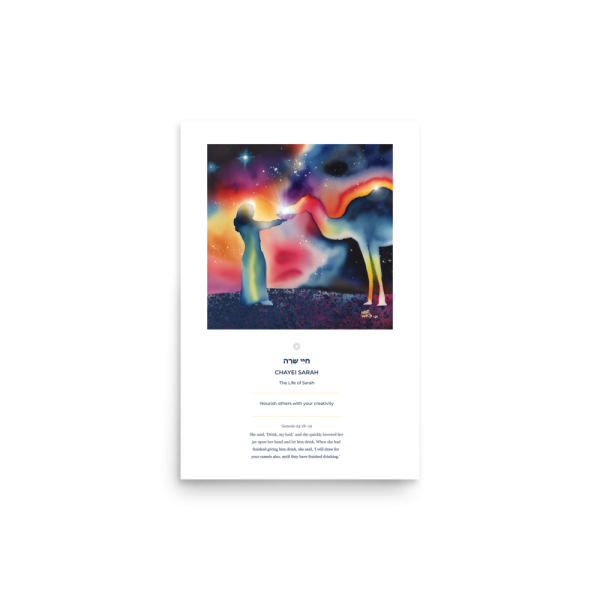 Rebecca at the Well: Chayei Sarah Parsha Print Photo paper poster